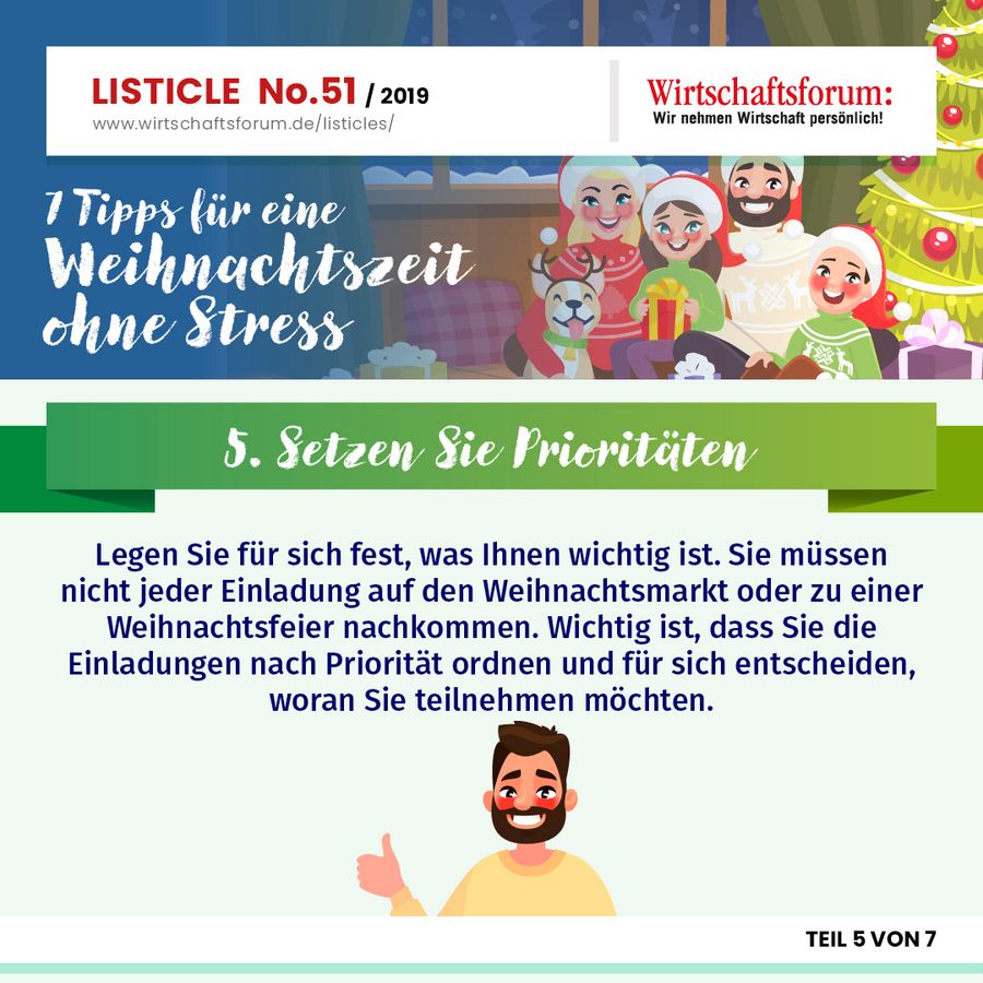 7 Tipps für eine Weihnachtszeit ohne Stress - Setzen Sie Prioritäten 7 Tipps für eine Weihnachtszeit ohne Stress - Setzen Sie Prioritäten
