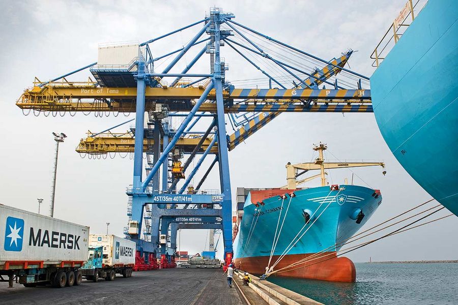 Maersk unterhält Büros und Anlagen in nahezu allen Häfen auf allen Kontinenten