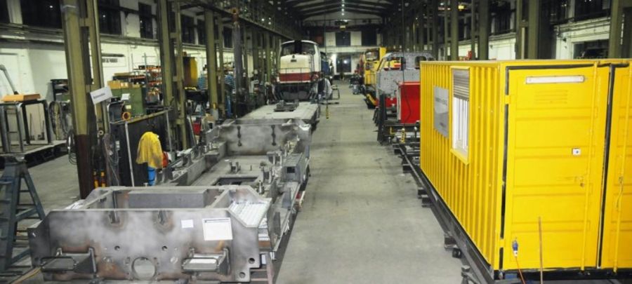 Gmeinder Lokomotiven Produktionshalle