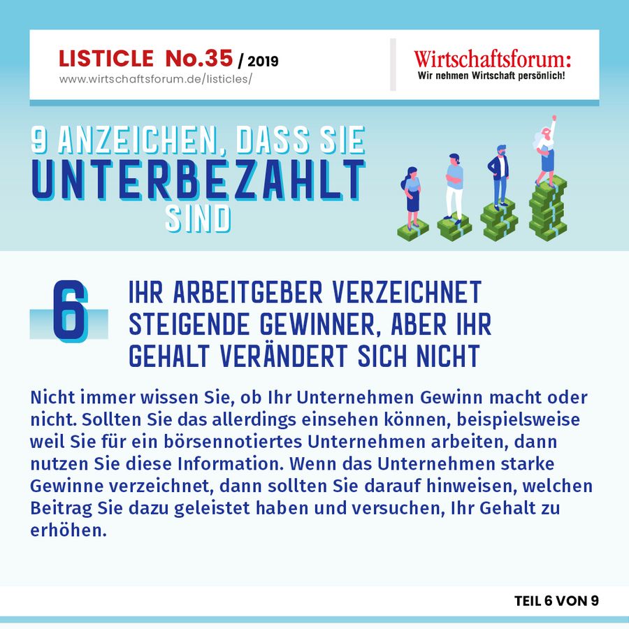 9 Anzeichen, dass Sie unterbezahlt sind - Ihr Arbeitgeber verzeichnet steigende Gewinner, aber Ihr Gehalt verändert sich nicht 