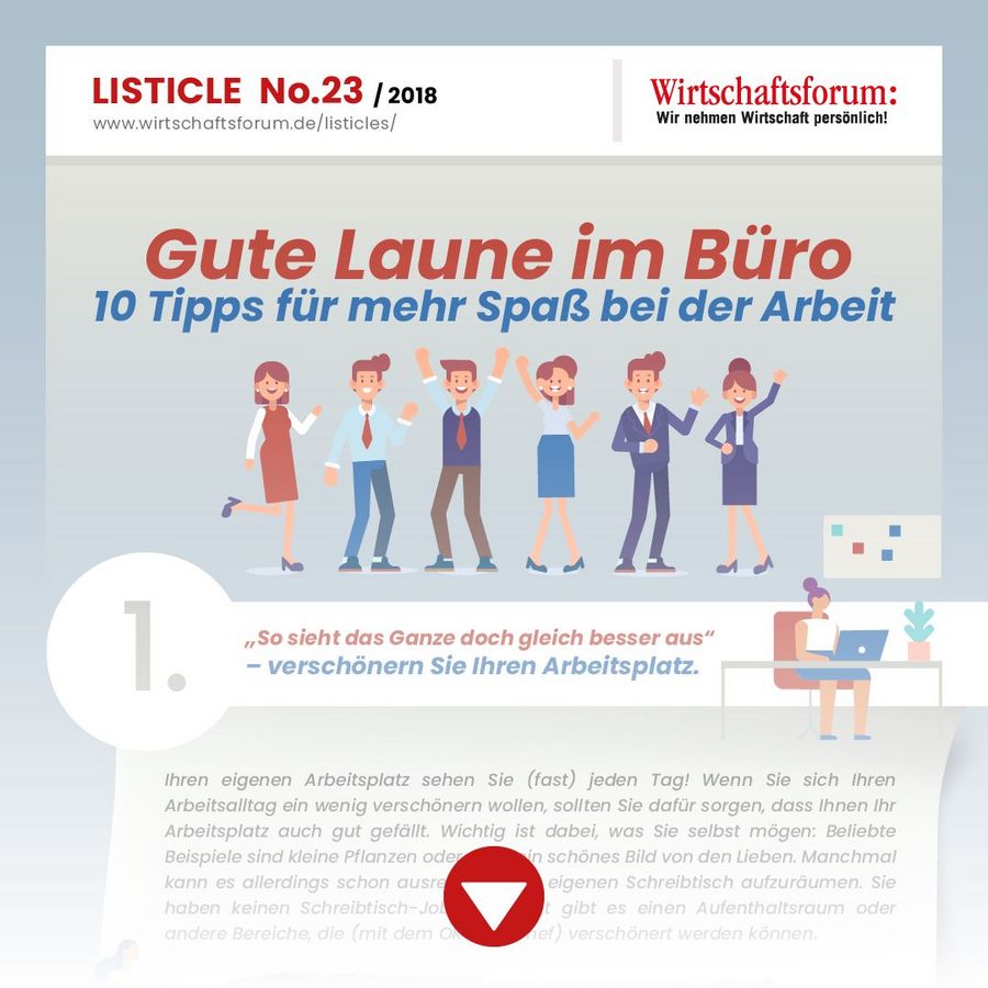 10 Tipps für mehr Spaß bei der Arbeit