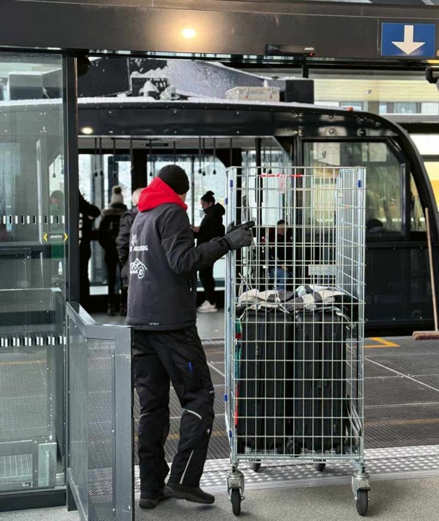 Bergbahn Lech-Oberlech Ankunft