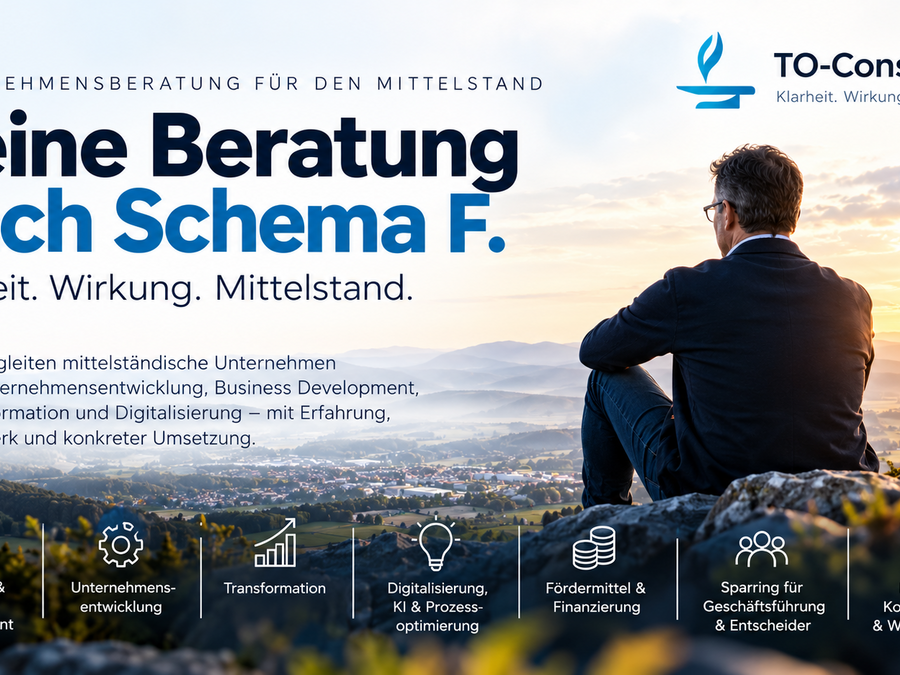 Unternehmensberatung für den Mittelstand: Keine Beratung nach Schema F Unternehmensberatung für den Mittelstand: Keine Beratung nach Schema F