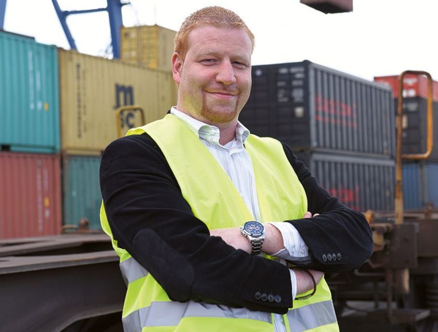 Kevin Gründer, Geschäftsführer der RRT Rhein-Ruhr Terminal Gesellschaft für Container- und Güterumschlag mbH