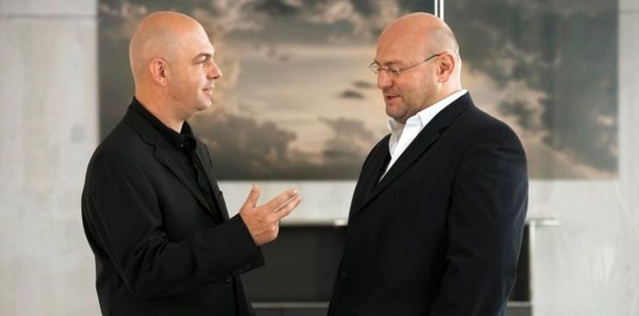 Frank Käfer (l.) und Markus Hummel, die Gründer und Geschäftsführer der Käfer und Hummel GmbH & Co. KG