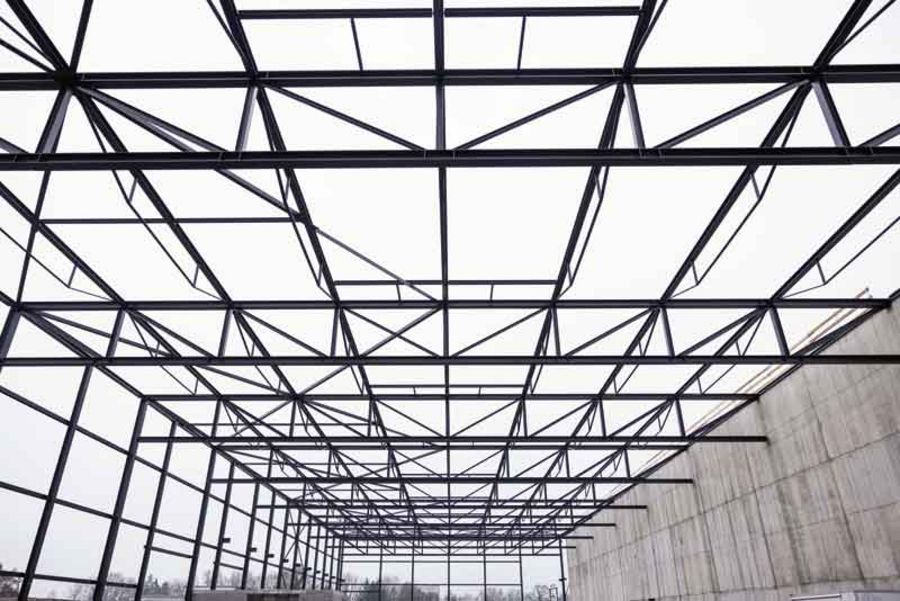 Stahlwerk Thüringen Dachkonstruktion aus Green Steel 