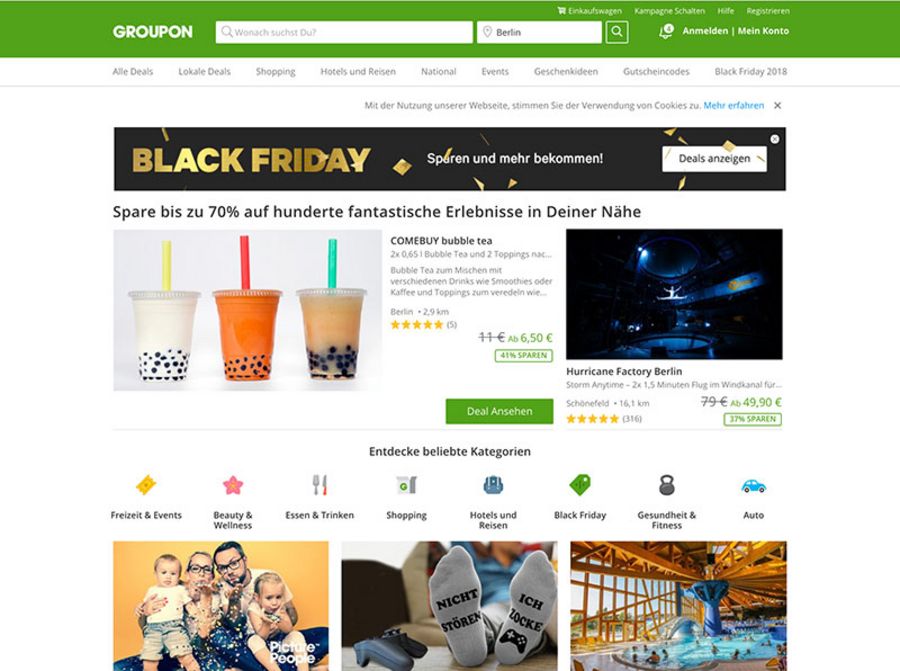 Groupon Homepage