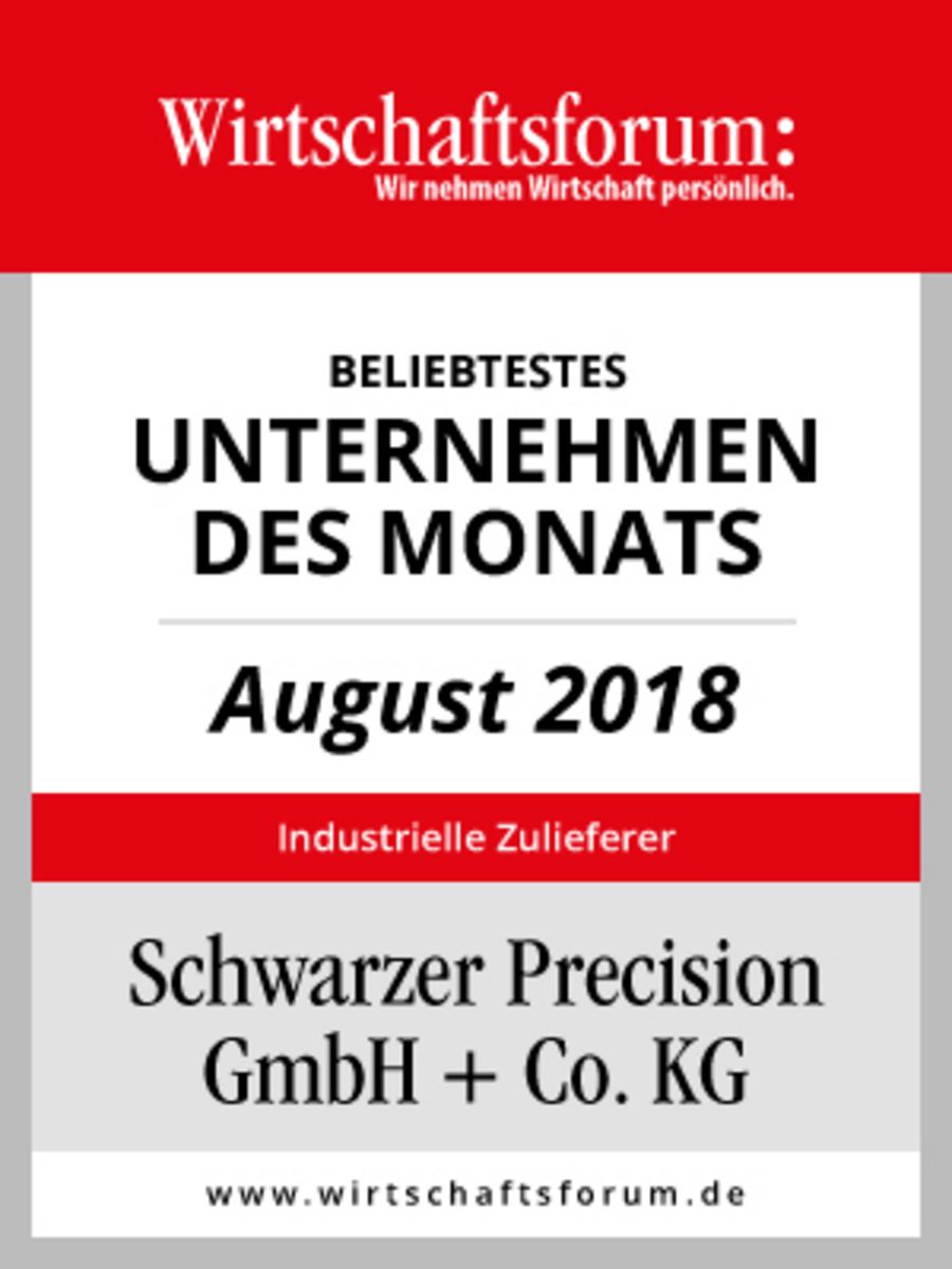 Unternhemen des Monats Schwarzer Precision