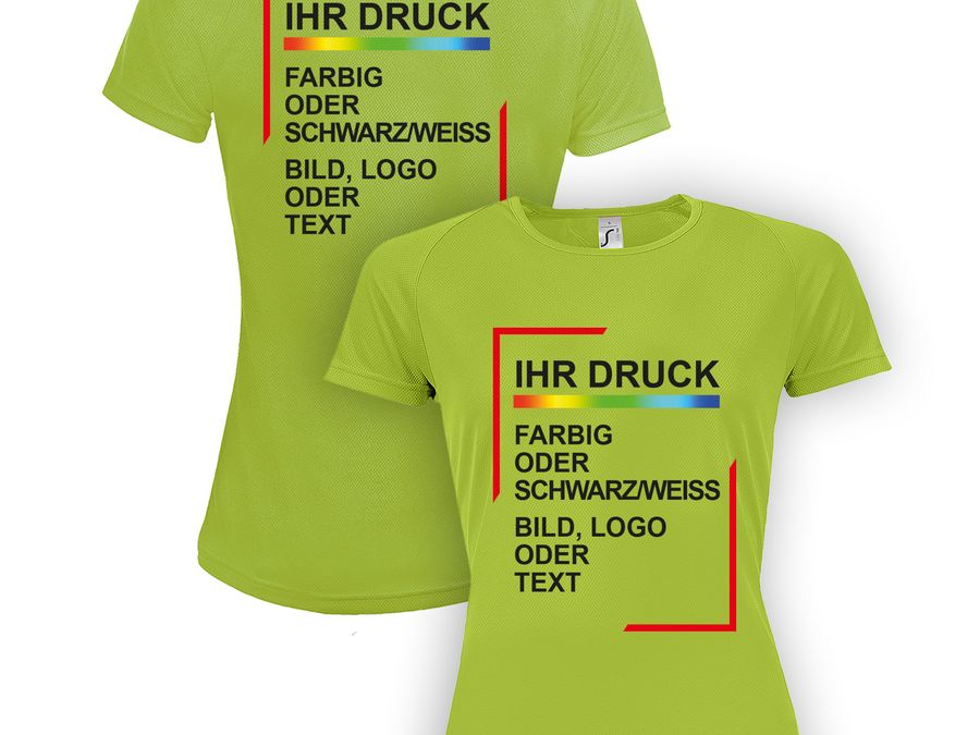 Personalisiertes Damen Funktionsshirt - Laufshirt - Sportshirt - personalisiertes Shirt - bedruckbares Damenshirt