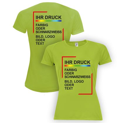 Personalisiertes Damen Funktionsshirt - Laufshirt - Sportshirt - personalisiertes Shirt - bedruckbares Damenshirt