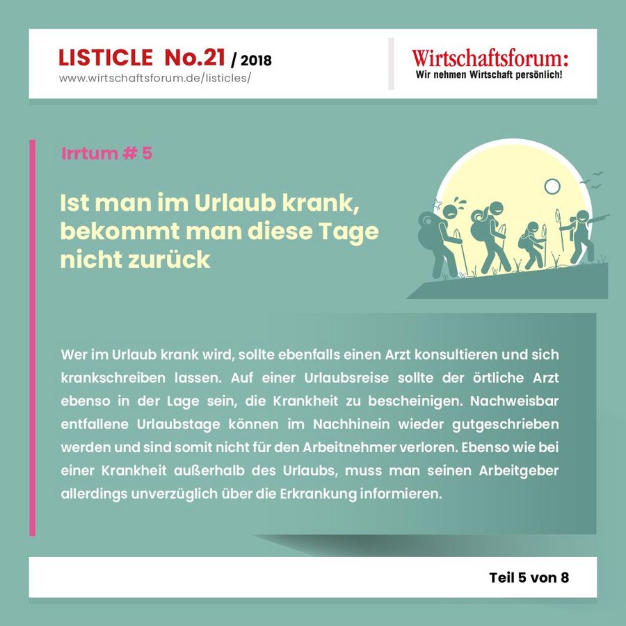 8 Irrtümer rund um die Krankschreibung - Wirtschaftsforum Listicles