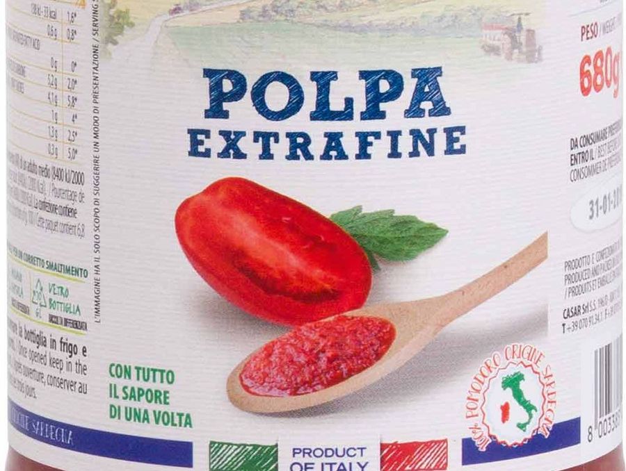 Eines der schmackhaften Produkte von Casar: Antonella Pomodori Pelati