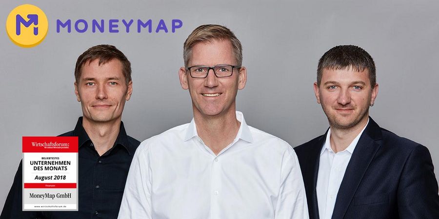 Felix Kaiser, Dr. Frank Broer und Dmitry Kharchenko von MoneyMap