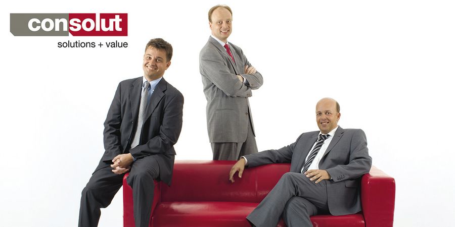 Die drei Hauptgesellschafter von consolut.gmbh Tassilo Chibidziura, Volker Güldenpfennig und Arnd Schürmann
