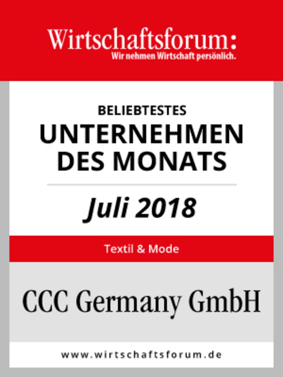 CCC Germany Unternehmen des Monat Juli 2018 Badge