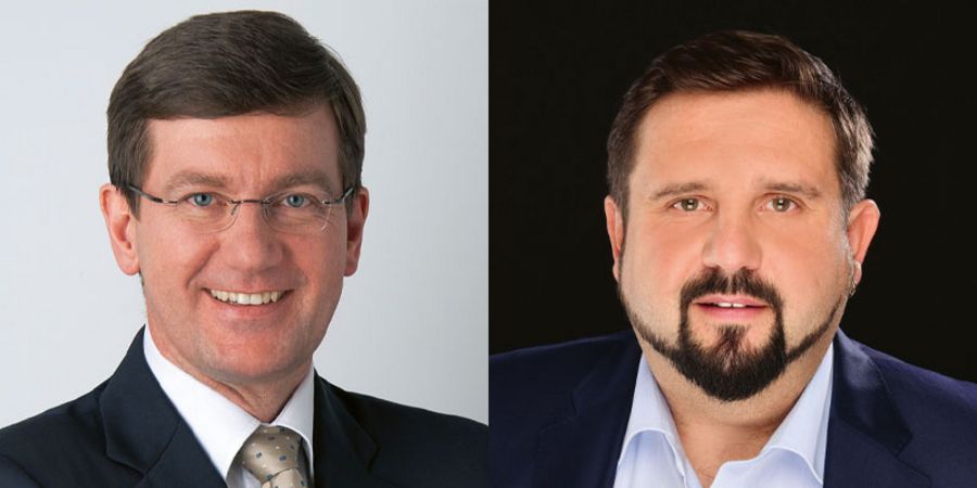 Dr. Wolfgang Trier, Vorstandsvorsitzender und René Schneider, Geschäftsführer Automotive der Softing AG