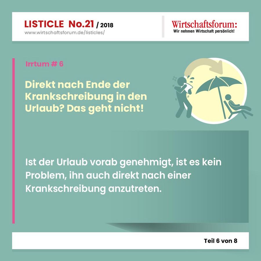 8 Irrtümer rund um die Krankschreibung - Wirtschaftsforum Listicles