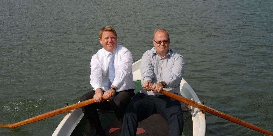 Halten das Unternehmen auf Erfolgskurs: die beiden Geschäftsführer Eyk Pfeiffer und Ingo Brandes (v. l.)