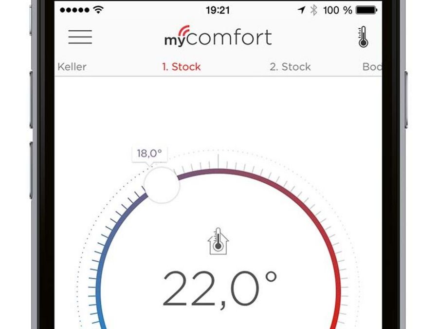 Windhager Zentralheizung App myComfort