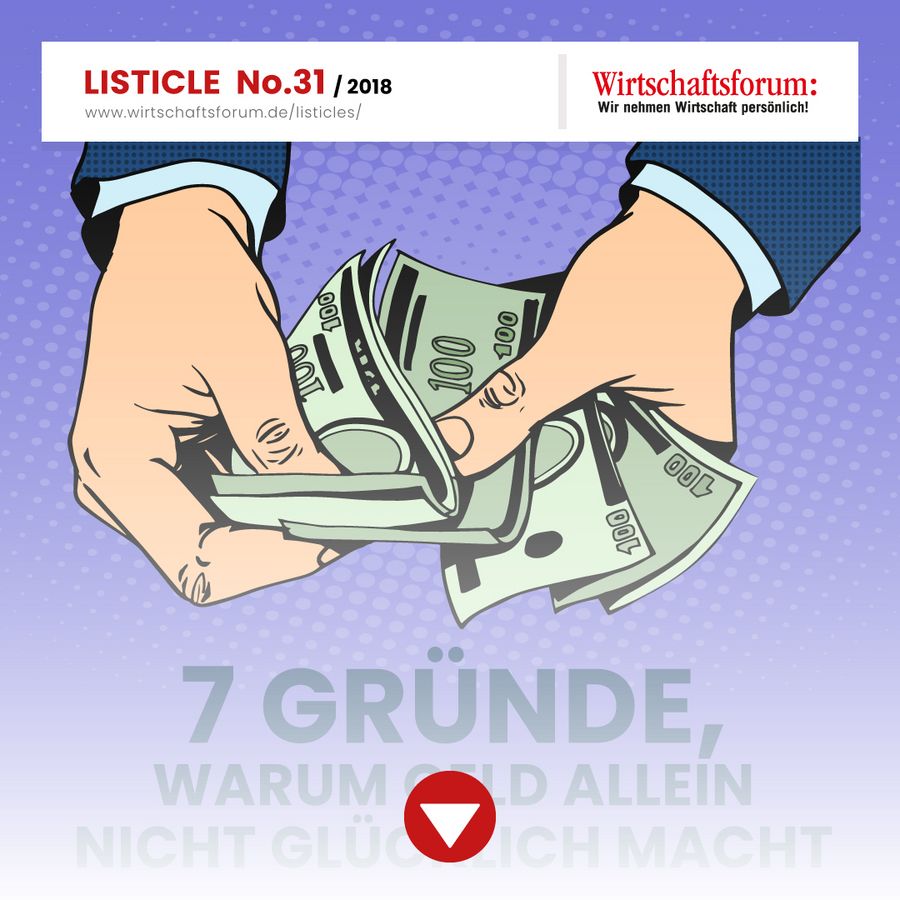 7 Gründe, warum Geld allein nicht glücklich macht