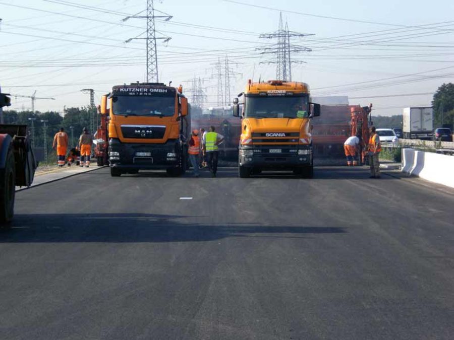 mund + ganz Fahrbahndeckenerneuerung auf der Autobahn A6