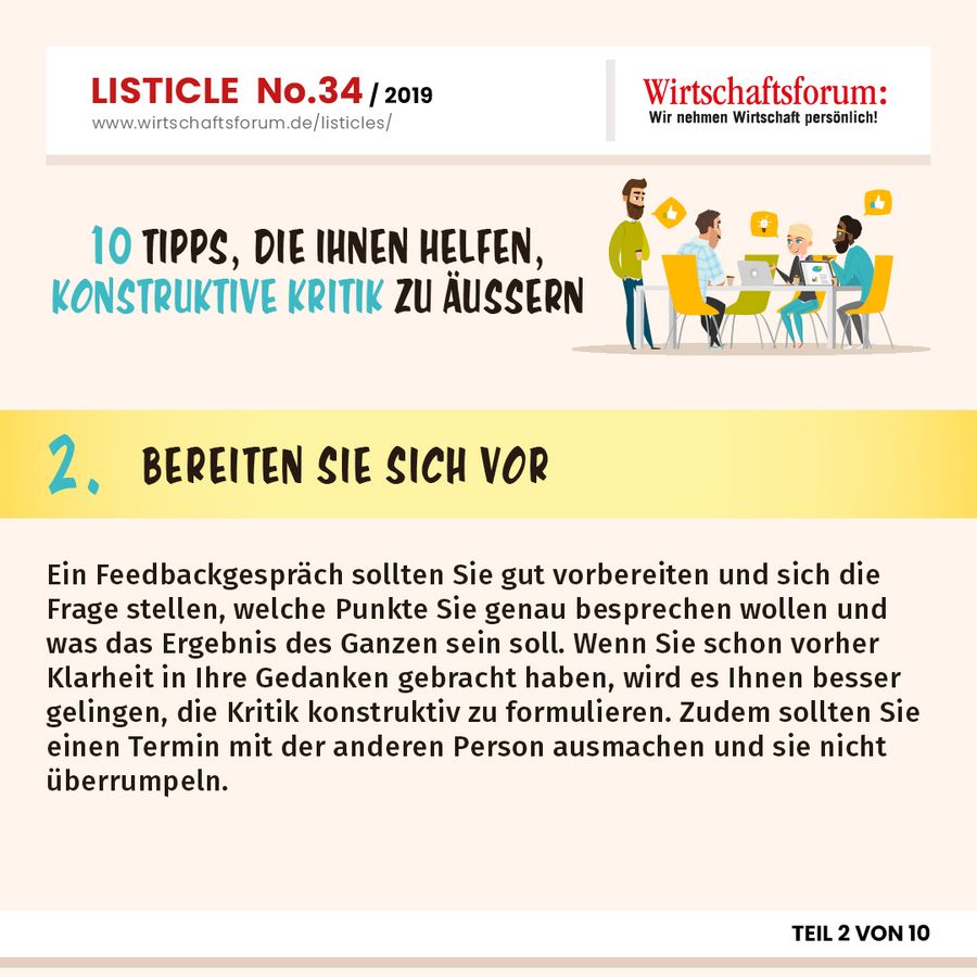 10 Tipps, die Ihnen helfen, konstruktive Kritik zu äußern  - Bereiten Sie sich vor 