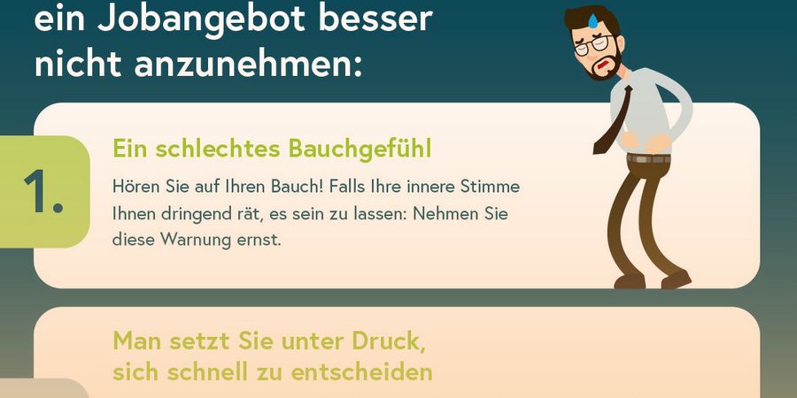 Zwölf Zeichen, ein Jobangebot besser nicht anzunehmen - Wirtschaftsforum Listicles