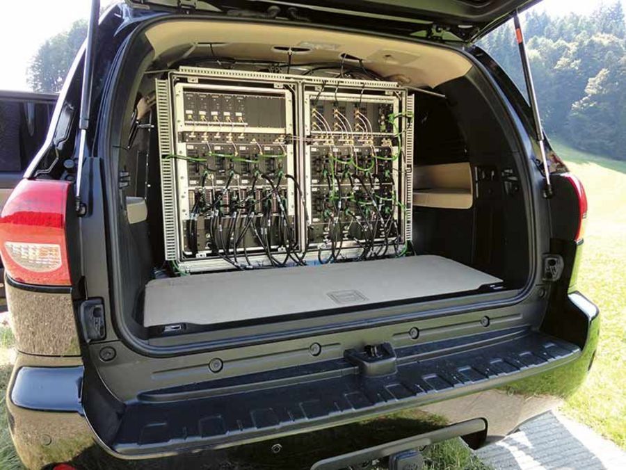 Comlab - Die Störsender-Technik ist im Inneren des Wagens verborgen