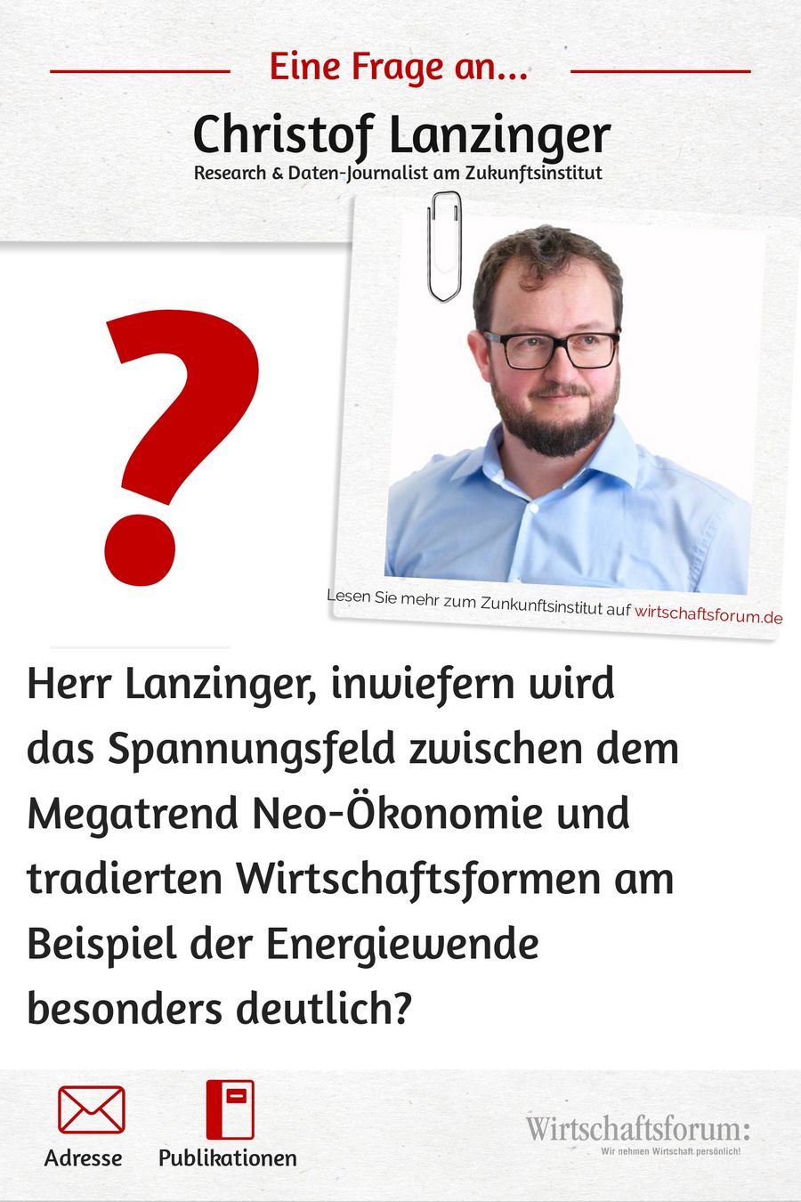Eine Frage an Christof Lanzinger