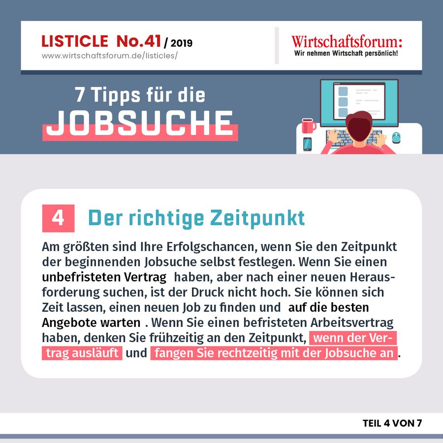 Der richtige Zeitpunkt 