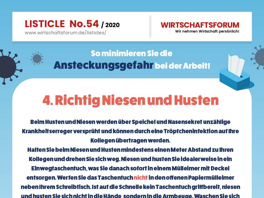 Richtig Niesen und Husten Richtig Niesen und Husten