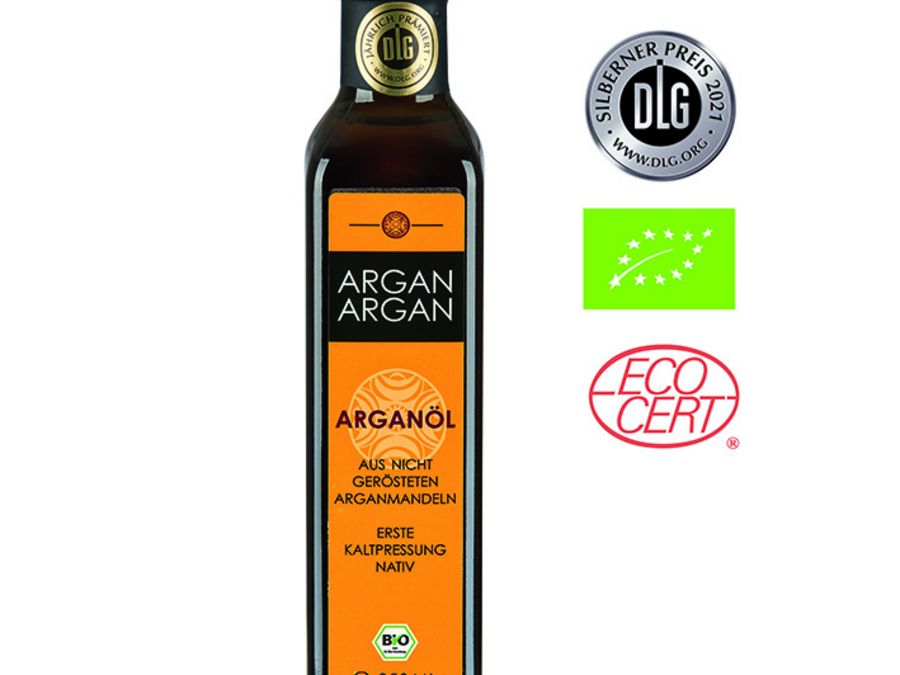ARGANARGAN Bio-Arganöl aus ungerösteten Arganmandeln, kaltgepresst, nativ, DLG-GOLD prämiert