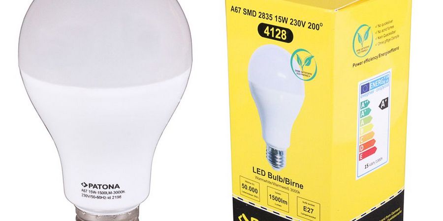 LED E27 SMD 2835 15W 230V 3000K 1500lm (warmweiß), Milchglas, Keramik, dimmbar