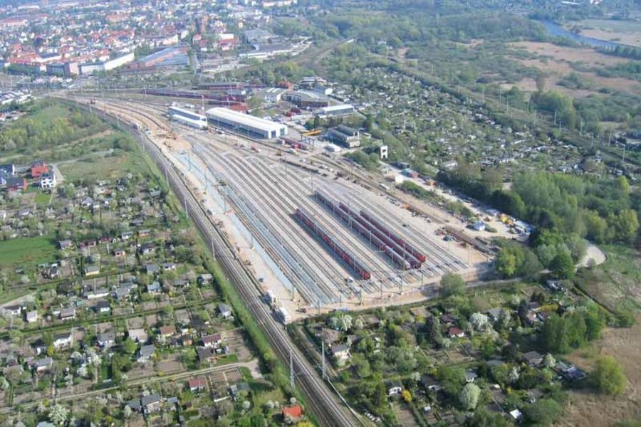 TGR Rostock Reisezugreinigungs- und Abstellanlage im Hauptbahnhof Rostock
