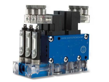 Energieeinsparung und maximale Leistung mit den modularen pneumatischen 	Vakuumejektoren der Serie GVMM von Vuototechnica