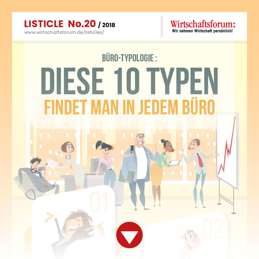 Büro-Typologie: Diese 10 Typen findet man in fast jedem Büro Büro-Typologie: Diese 10 Typen findet man in fast jedem Büro