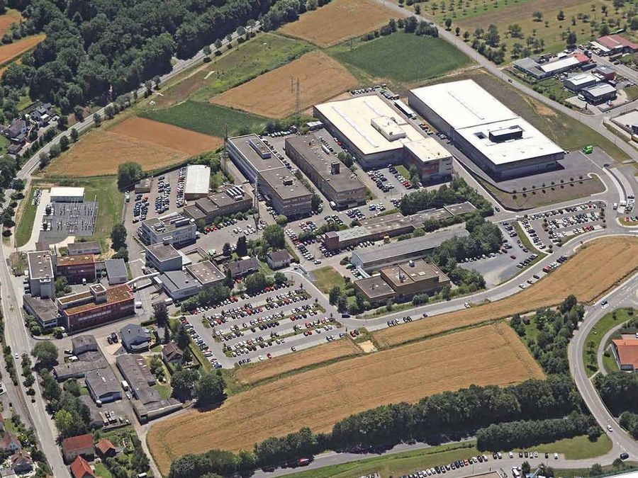 Der Hauptstandort der Richard Wolf GmbH in Knittlingen, wo das Unternehmen 1947 gegründet wurde und bis heute ansässsig ist