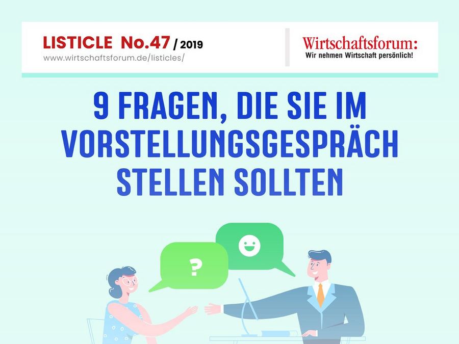 9 Fragen, die Sie im Vorstellungsgespräch stellen sollten 9 Fragen, die Sie im Vorstellungsgespräch stellen sollten