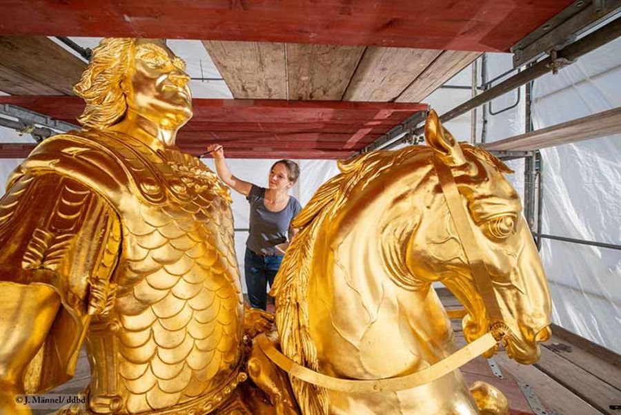 FUCHS GIRKE Restaurierung des Goldenen Reiters in Dresden