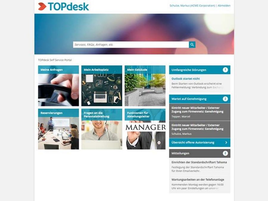 Topdesk Internet Startseite