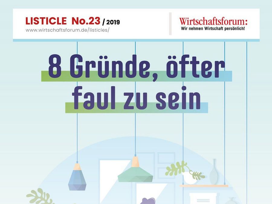 8 Gründe, öfter faul zu sein