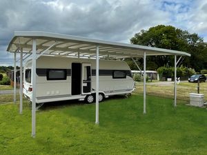 TWINTOP Kombischutzdach selbststehend für Wohnwagen mit Vorzelt/Terrasse