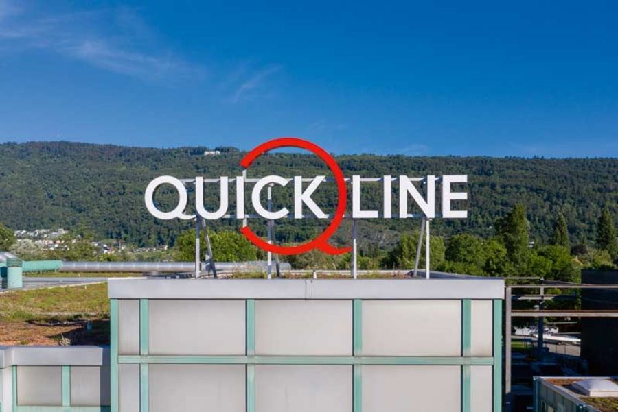 Hauptsitz der Quickline AG in Niedau bei Biel/Bienne in der Schweiz