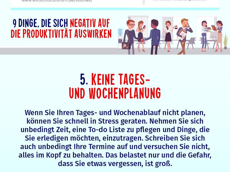 Keine Tages- und Wochenplanung Keine Tages- und Wochenplanung