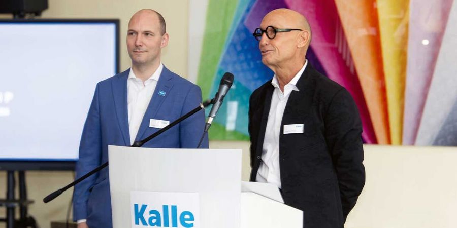 Torben Müller und Siegfried Weber, Co-CEOs der Kalle GmbH Torben Müller und Siegfried Weber, Co-CEOs der Kalle GmbH