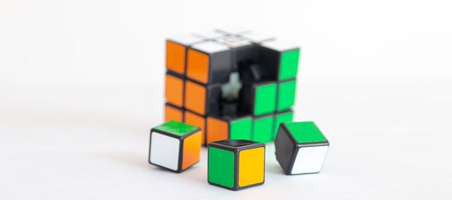 Rubik Würfel demontiert