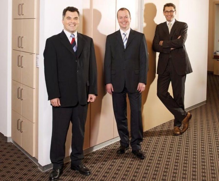 Erfolgreiches Führungstrio der Audicon GmbH: Geschäftsführer (v.l.) Michael Schleupen, Axel Zimmermann und Jörg Fuhrmann