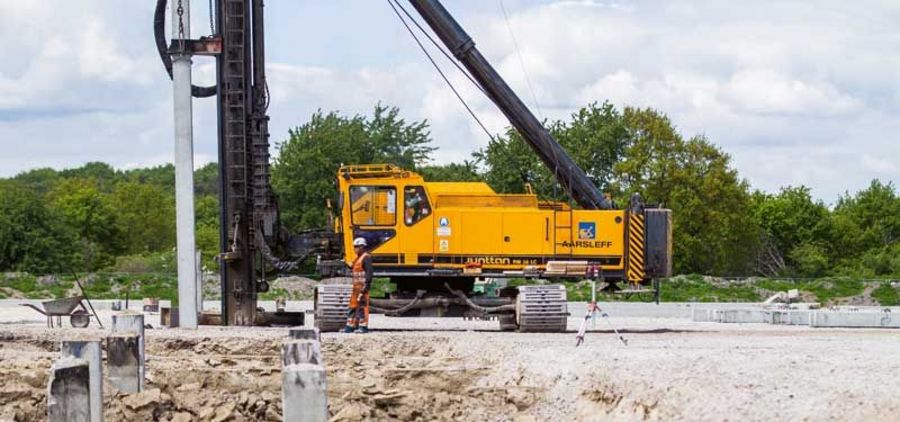 Aarsleff Grundbau Tiefgründung für das Logistikzentrum in Achim