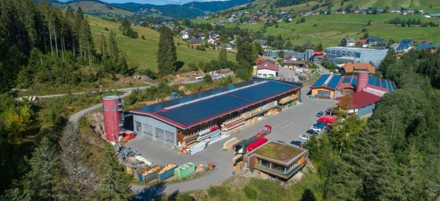 Holzbau Bruno Kaiser Betriebsgelände in Bernau mitten im Schwarzwald