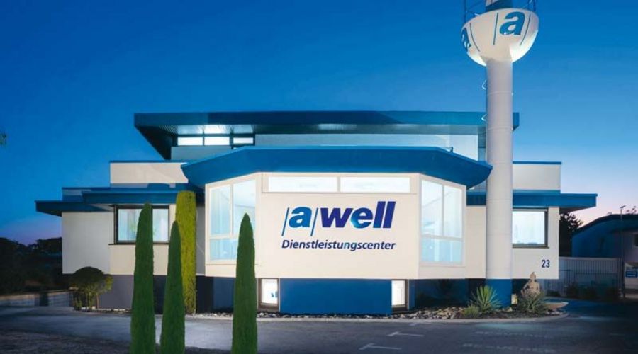 Der awell-Hauptsitz des Unternehmens in Breisach, Deutschland